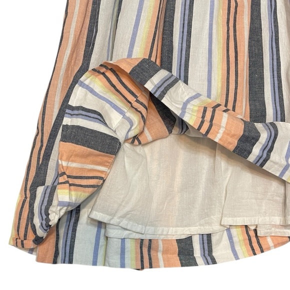 Free People Lilah Striped Boho Cute Summer Midi Dress‎ Women's XS - Picture 10 of 12